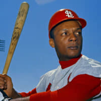 St. Louis Cardinals outfielder Curt Flood is seen in a 1968 file photo. Flood set off the free-agent revolution 50 years ago Tuesday with a 128-word letter to MLB commissioner Bowie Kuhn, two paragraphs that pretty much ended the career of a World Series champion regarded as among the sport's stars but united a union behind his cause.