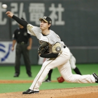 New Rangers signing Kohei Arihara went 8-9 in 2020 after a breakout 15-win season in 2019. | KYODO