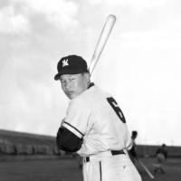 Nishitetsu Lions slugger Futoshi Nakanishi, seen in February 1957, was inducted into the Japanese Baseball Hall of Fame in 1999. | KYODO