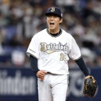 Buffaloes pitcher Yoshinobu Yamamoto is 7-3 with a 1.89 ERA and 0.89 WHIP in 11 starts. | KYODO